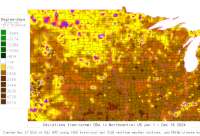 N. Central US deviations from normal to date