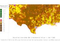 S. Central US deviations from normal to date