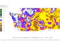 Washington deviations from normal to date