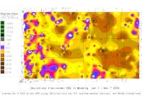 Wyoming deviations from normal to date