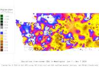 Washington deviations from normal to date