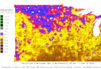 N. Central US deviations from normal to date