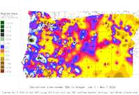 Oregon deviations from normal to date