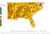 SE US deviations from normal to date