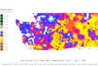 Washington deviations from normal to date