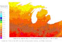 Michigan USA base 32 degree-days to date