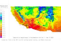 Colorado USA base 32 degree-days to date