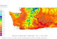 Washington USA base 32 degree-days to date