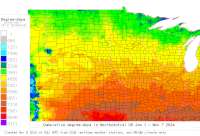 North Central base 41 degree-days to date