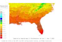 Southeastern base 41 degree-days to date